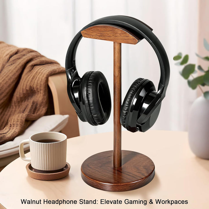 Kopfhörerständer aus Walnussholz, robuster Headset-Ständer aus Holz, breite Kompatibilität, Gaming-H