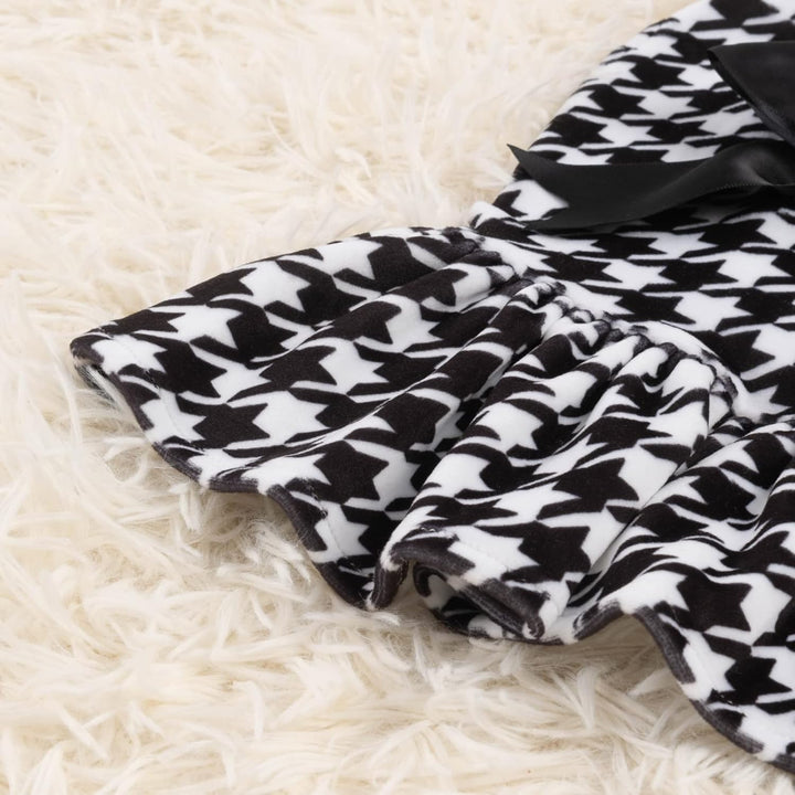 CuteBone Houndstooth Hundekleid samt Rollkragenpullover Welpenrock Kostüm Haustier Outfit Katzenklei