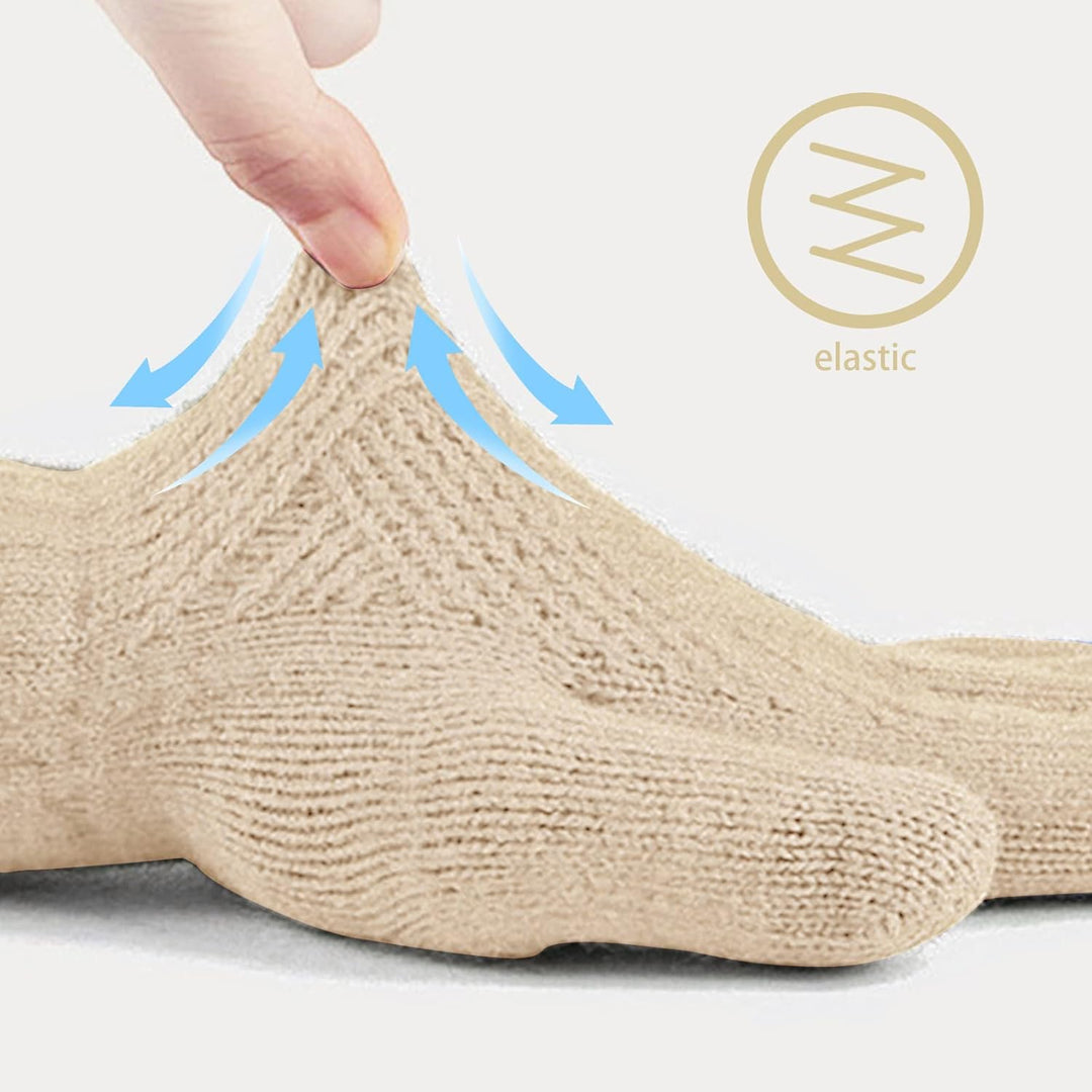 Damen Bommelmütze, Schals, Handschuhe, Set, Thermo, Winter, warm, Strickmütze, Halswärmer und Touchs