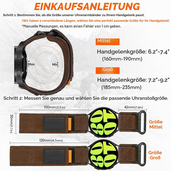Schnellverschluss-Armband für Samsung Galaxy Watch 6/5/5 Pro/4/3/Gear S3/S2/Active 2 Armband für Ama
