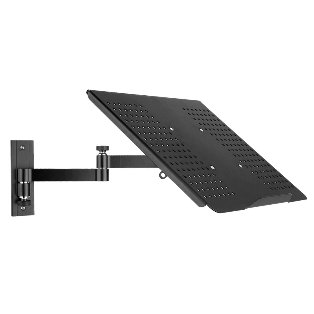 Drall Schwarze universal Wandhalterung mit Ablage Adapterplatte für Laptop Notebook Netbook Tablet P