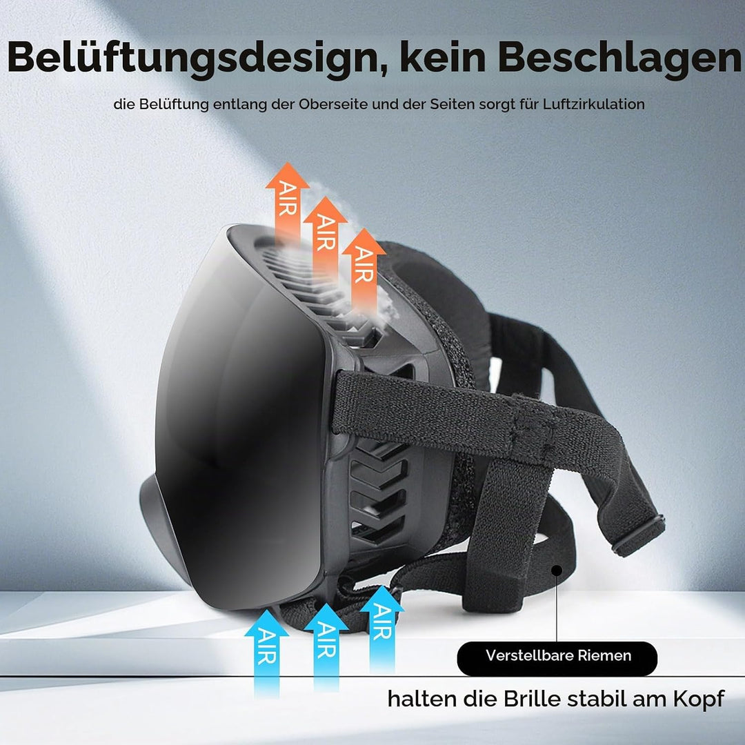 PETLESO Hundebrille Winddichte Hunde Sonnenbrille Hund Schutzbrille mit Verstellbare Band Geeignet f