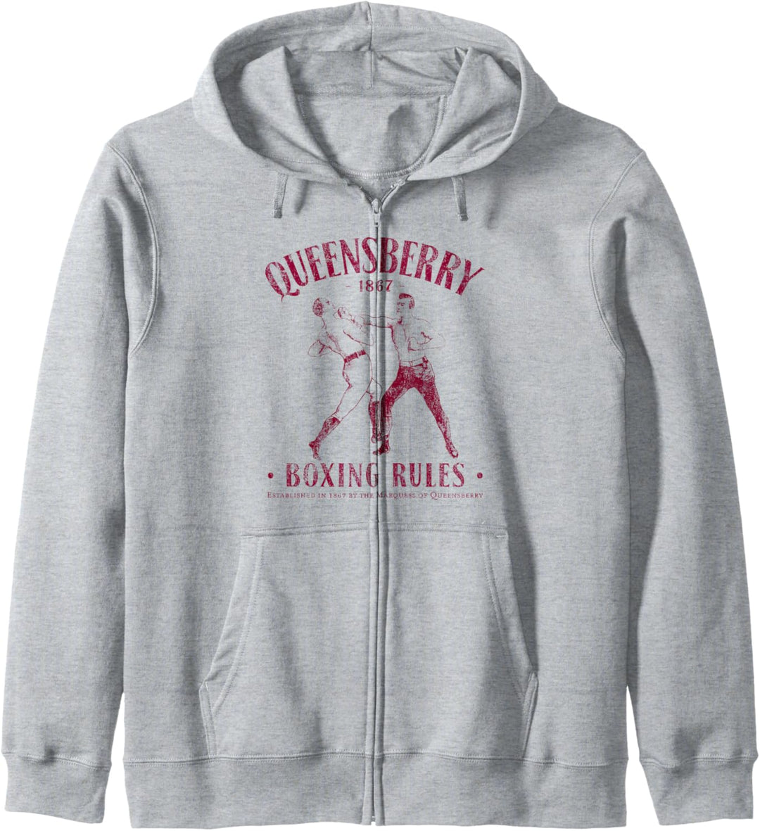 Queensbury Boxing Rules: Distressed Vintage Boxing Kapuzenjacke