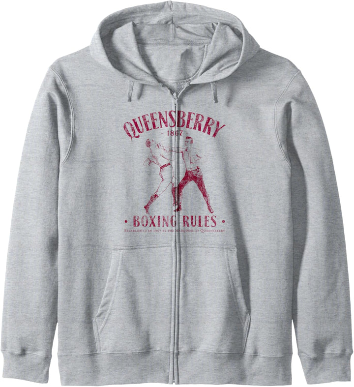 Queensbury Boxing Rules: Distressed Vintage Boxing Kapuzenjacke