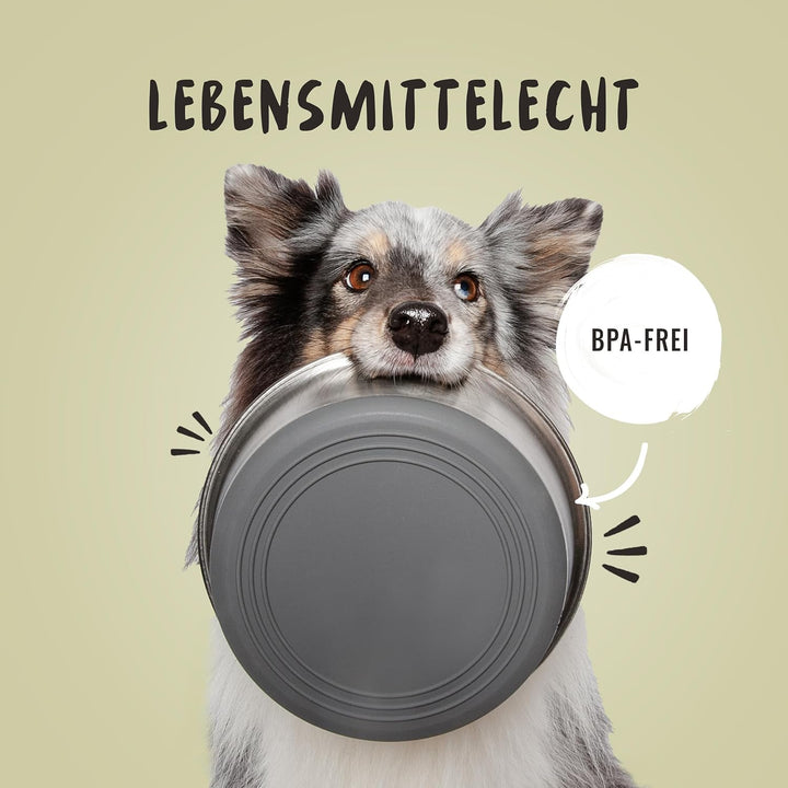 Rudelkönig Futternapf aus Edelstahl - 2er Pack - 900ml Napf - Rutschfester Fressnapf für Hunde - Spü