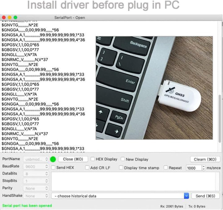 DIYmalls G72 G-Mouse USB GPS Empfänger Modul GNSS GPS Dongle NMEA 0183 w/PPS LED-Anzeige für Raspber