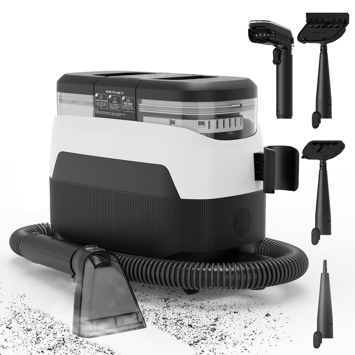 Dampfreiniger 1650W Polsterreiniger Gerät Nasssauger Waschsauger mit Starker Saugkraft, 1250ML Wasse