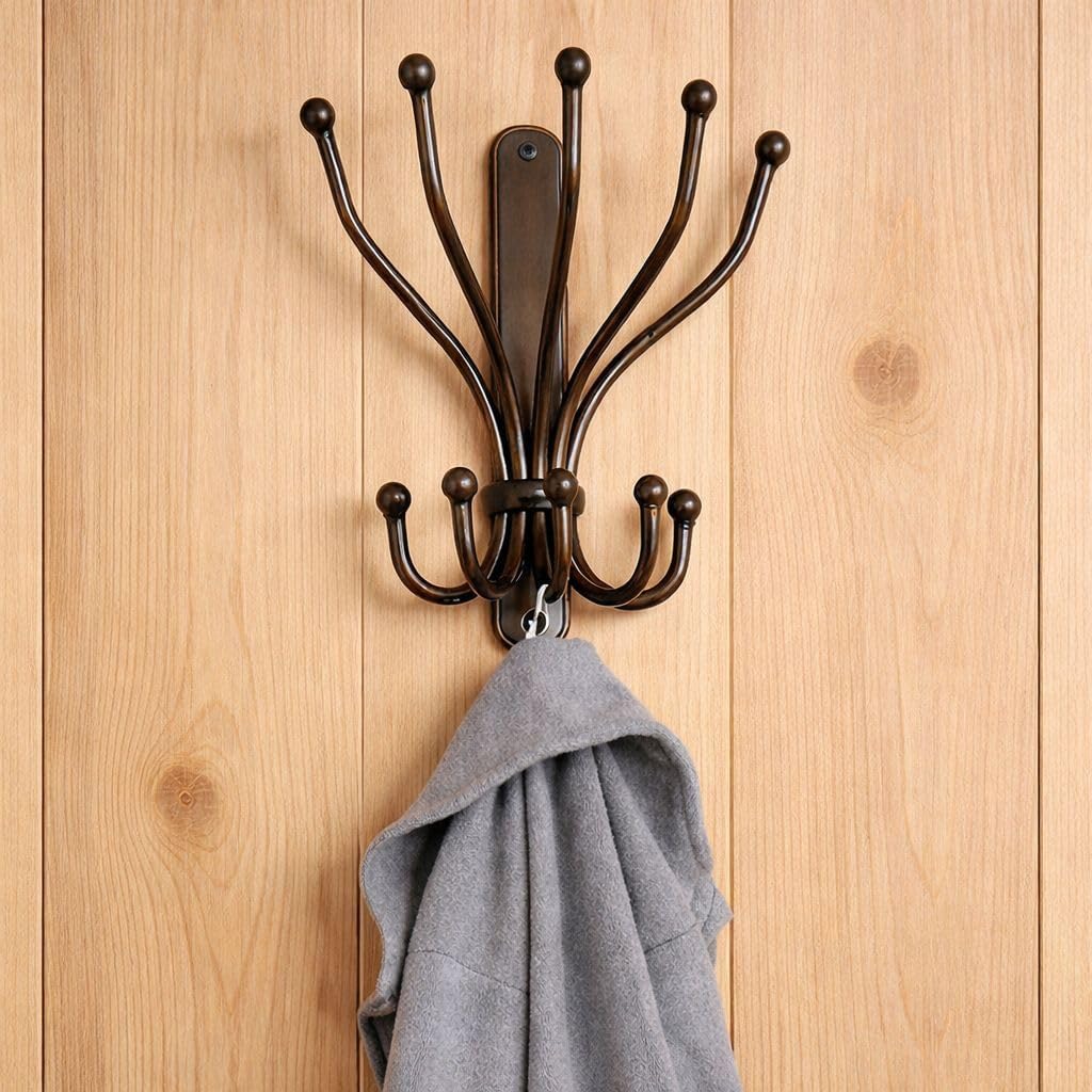 Metall Dekor Wandhaken Steve Garderobe Kleiderhaken schwarz 5 Haken Wandgarderobe