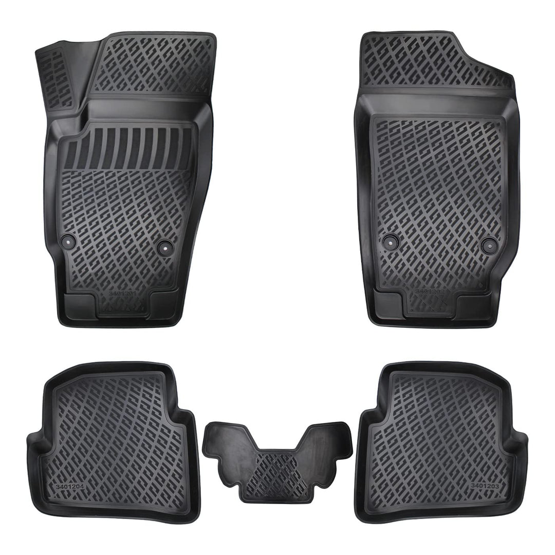 Passgenau 3D Fussmatten kompatibel mit Skoda Fabia I 1999-2007 Passgenau Fussmatten Auto Zubehör 1.