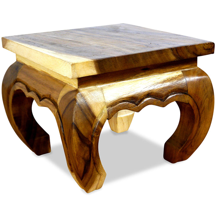 livasia Opiumtisch, Beistelltisch aus Massivholz, Nachttisch (30cm) 30 x 30 cm, 30 x 30 cm