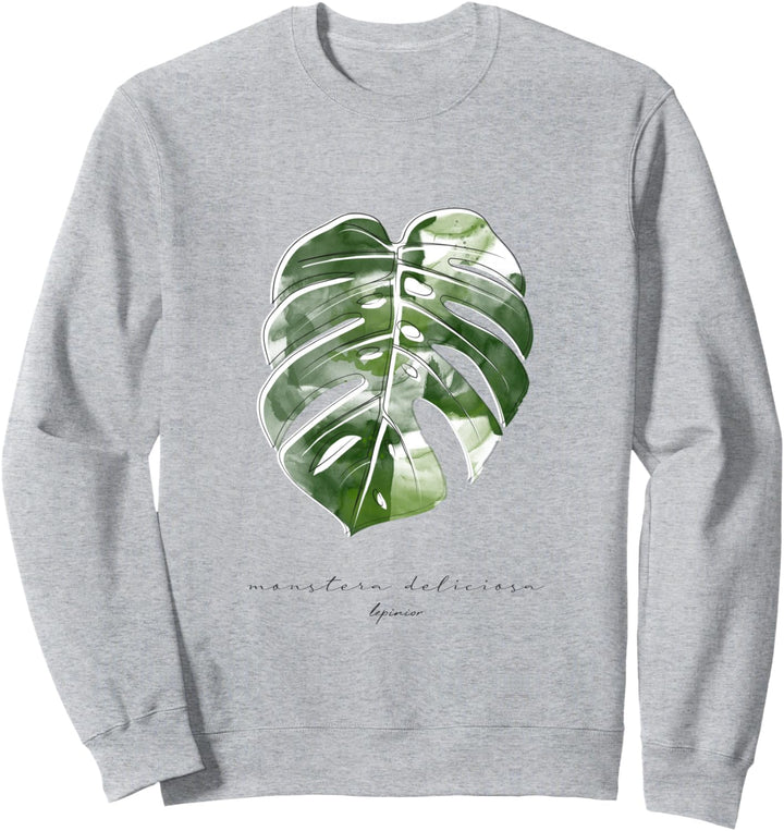 NEU Fensterblatt Monstera Variegata Pflanze Blatt Niedlich Sweatshirt