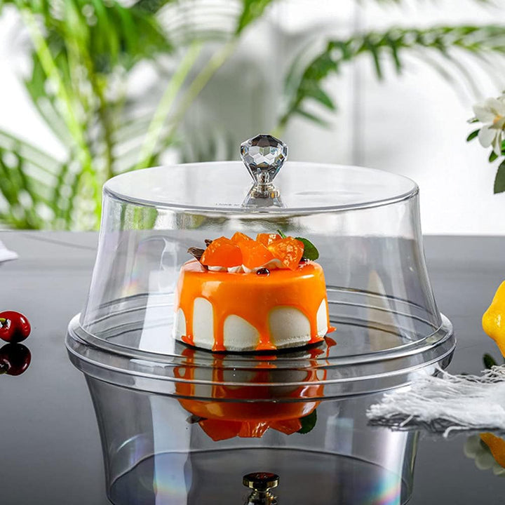 YARNOW Kuchenhaube Tortenglocke Transparent Fliegenhaube Speiseglocke Tellerhaube 32X11CM Abdeckhaub