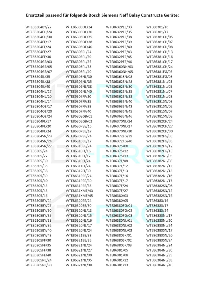 DL-pro Türdichtung für Bosch Siemens 00656841 656841 Filzdichtung Dichtung Gummidichtung für Avantix