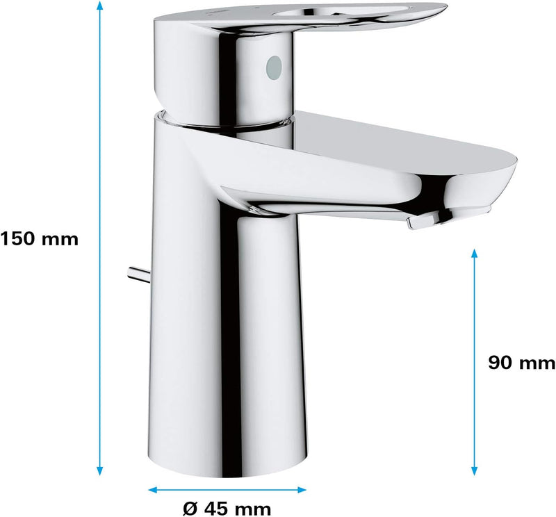 GROHE Bauloop 23335000 Waschtischmischer (deutscher Import), verchromt, alte Ausführung