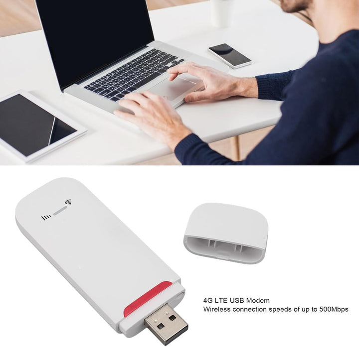 500 Mbit/s 4G LTE USB-Modem-Dongle, Router mit SIM-Kartensteckplatz, Tragbarer Reise-Hotspot, Unters