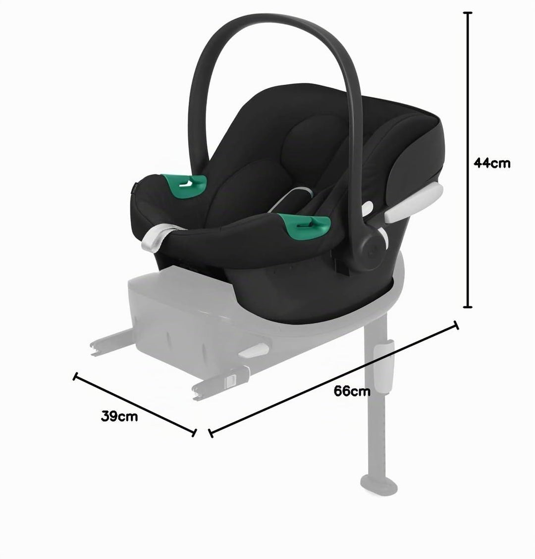 CYBEX Babyschale Aton B2 i-Size mit Base One, Ab Geburt bis ca. 24 Monate, Max. 13 kg, Inkl. ISOFIX-