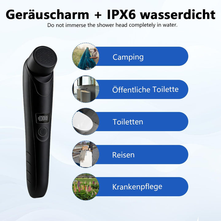 Portable Travel Bidet Elektrisches, Elektrisch Reise Bidet Handbrause mit 2.5 L Wassertank für Intim
