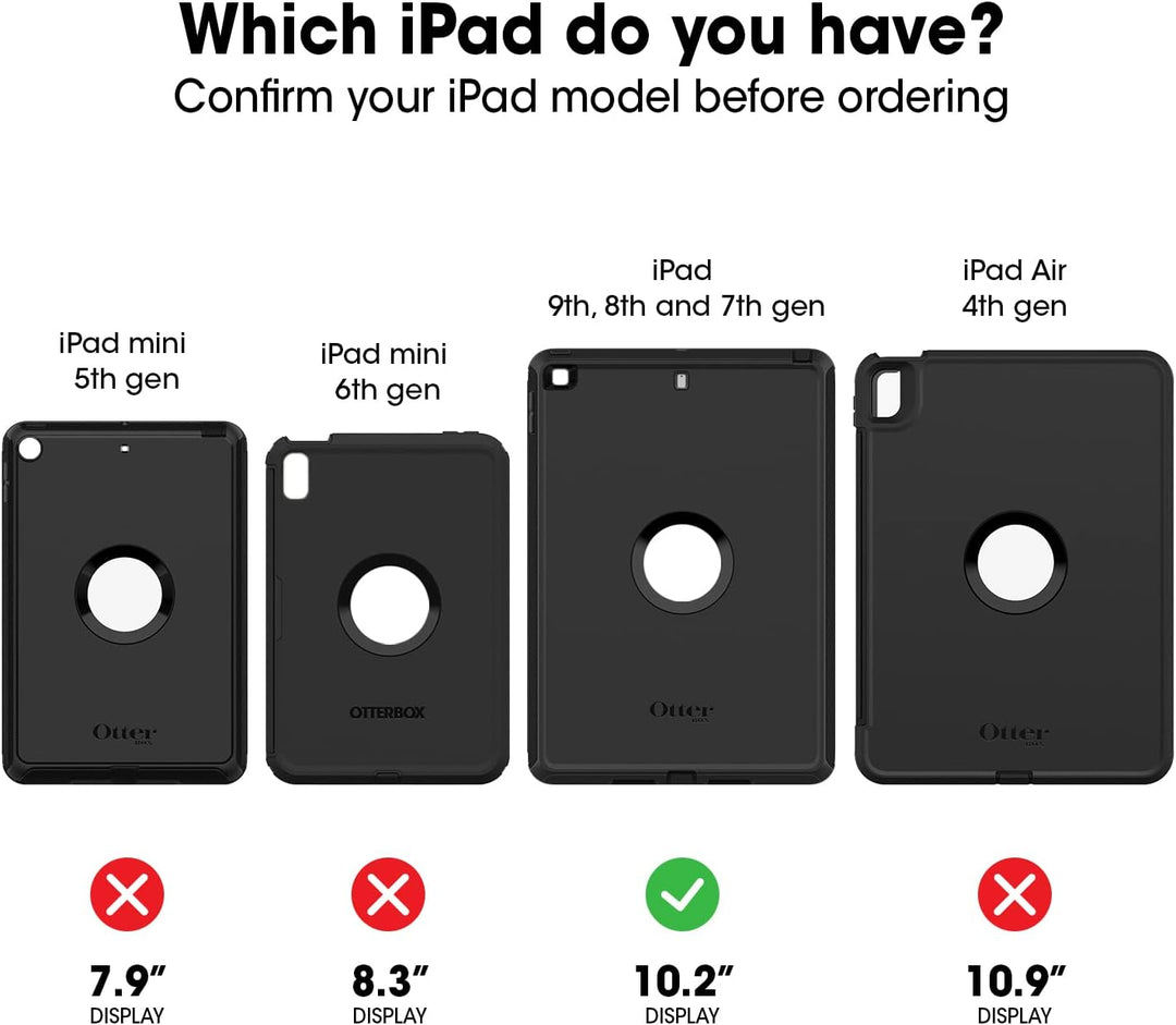 OtterBox für Apple iPad 10,2" (7. gen 2019 / 8. gen 2020 / 9. gen 2021), Hochwertige, robuste Schutz