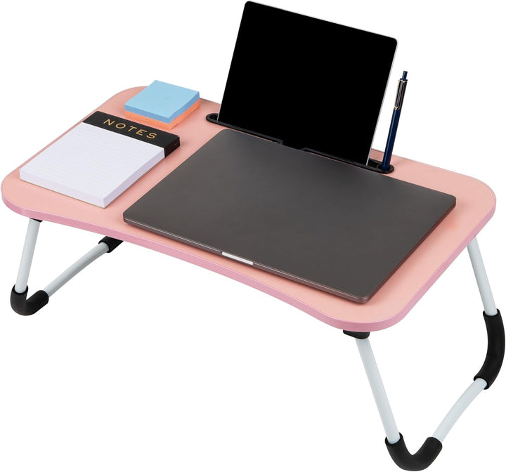 Mind Reader Lap Desk, Laptop Stand, Bed Tray, Couch Table Collapsible, Portable, Folding Legs, 23.5"