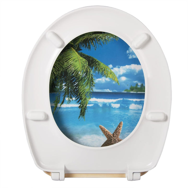 WOLTU WC-Sitz aus Duroplast, WC-Sitz mit Softclose-Funktion, WS2763 Strand, Strand