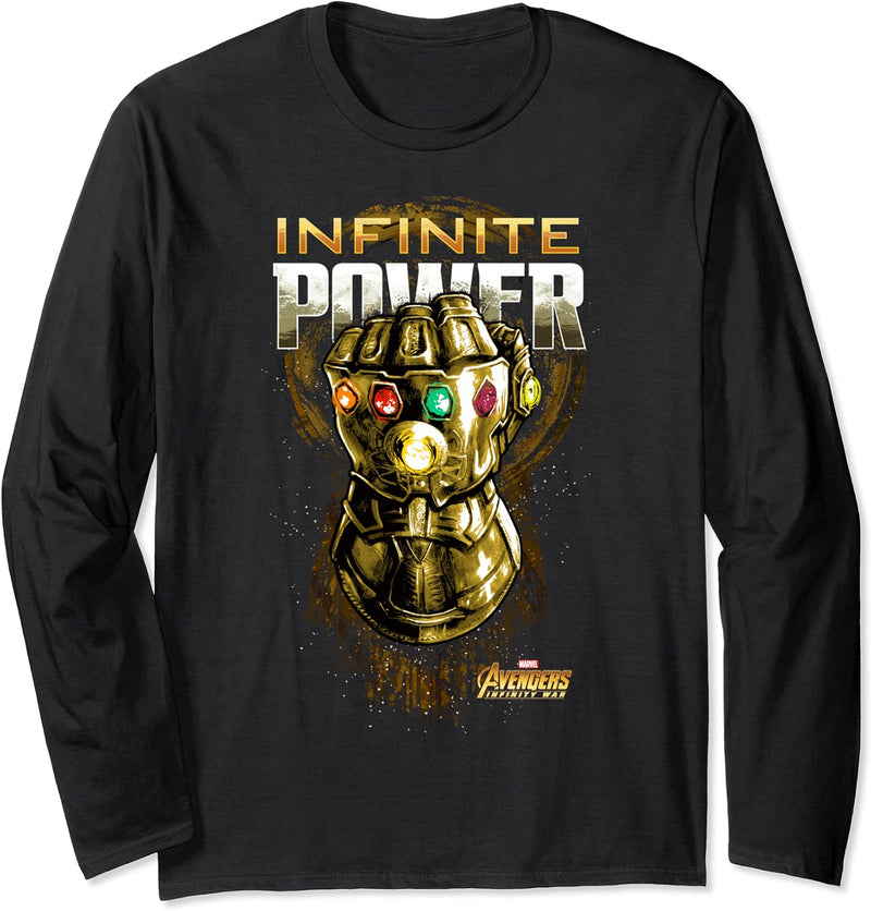 Marvel Avengers: Infinity War Infinite Power Gauntlet Poster Langarmshirt