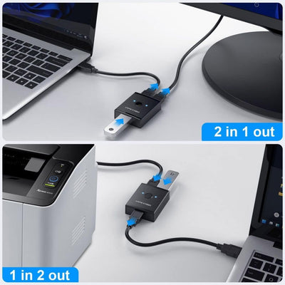 Chenyang USB 3.0 KVM Bidirektional Sharing Switch Selector 2 Computer Freigeben 1 USB Geräte ＆ 1 Com