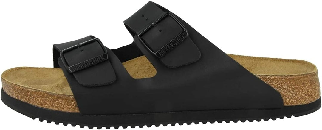 BIRKENSTOCK Arizona Birko-Flor, Unisex-Erwachsene Pantoletten 35 EU Schwarz, 35 EU Schwarz