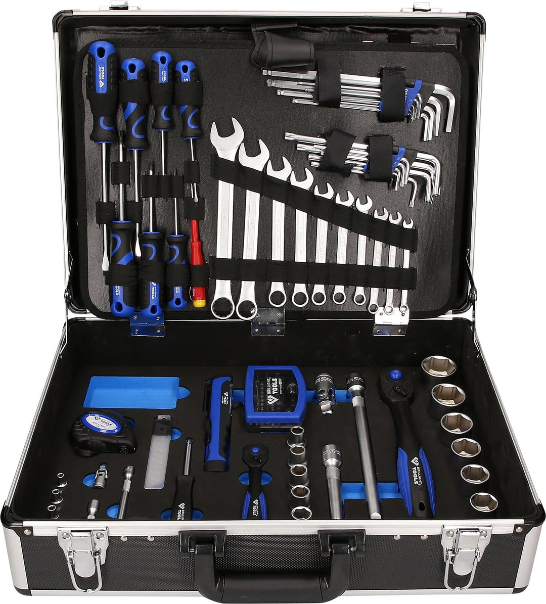 BRILLIANT TOOLS BT024143 1/4" + 1/2" Universal-Werkzeug-Satz, 143-tlg [Powered by KS TOOLS] 143-tlg.