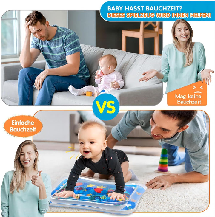 Infinno Wassermatte Baby Wasserspielmatte Spielzeug, Spielmatte Baby für 3 6 9 Monate Blauer Ozean N