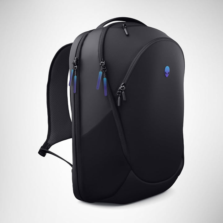 Alienware 18 Rucksack – AW7825P – 28L Kapazität, atmungsaktives 3D‑Mesh, magnetische Taschenorganize