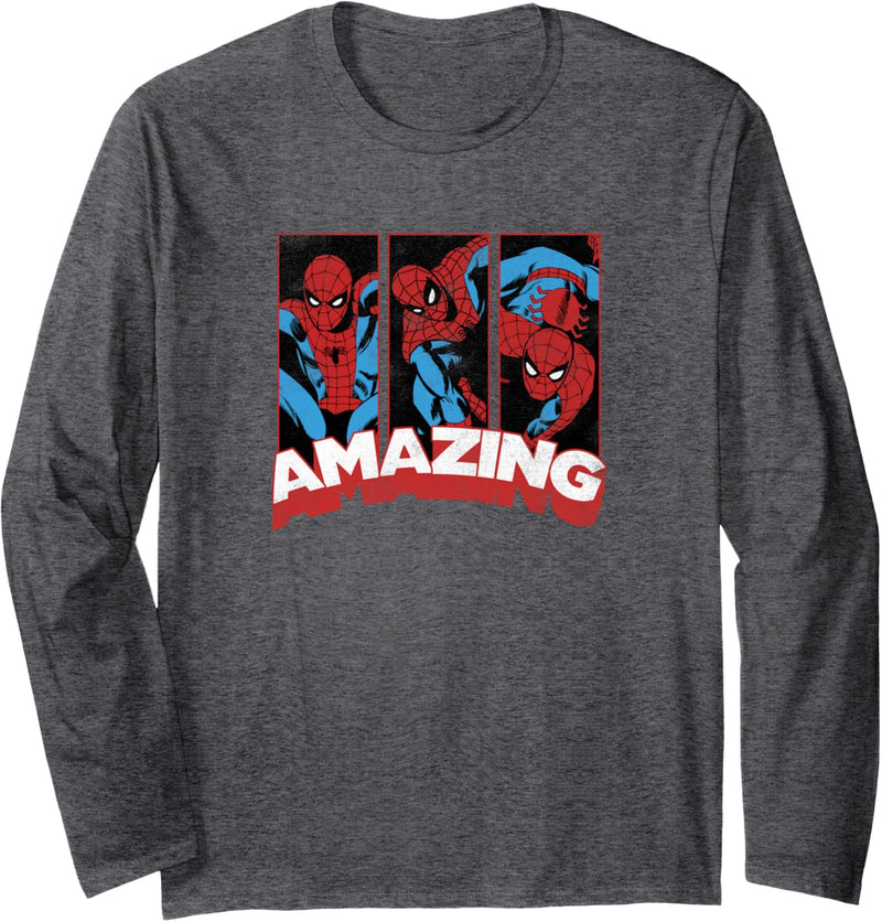 Marvel Spider Man Amazing Comic Poses Langarmshirt