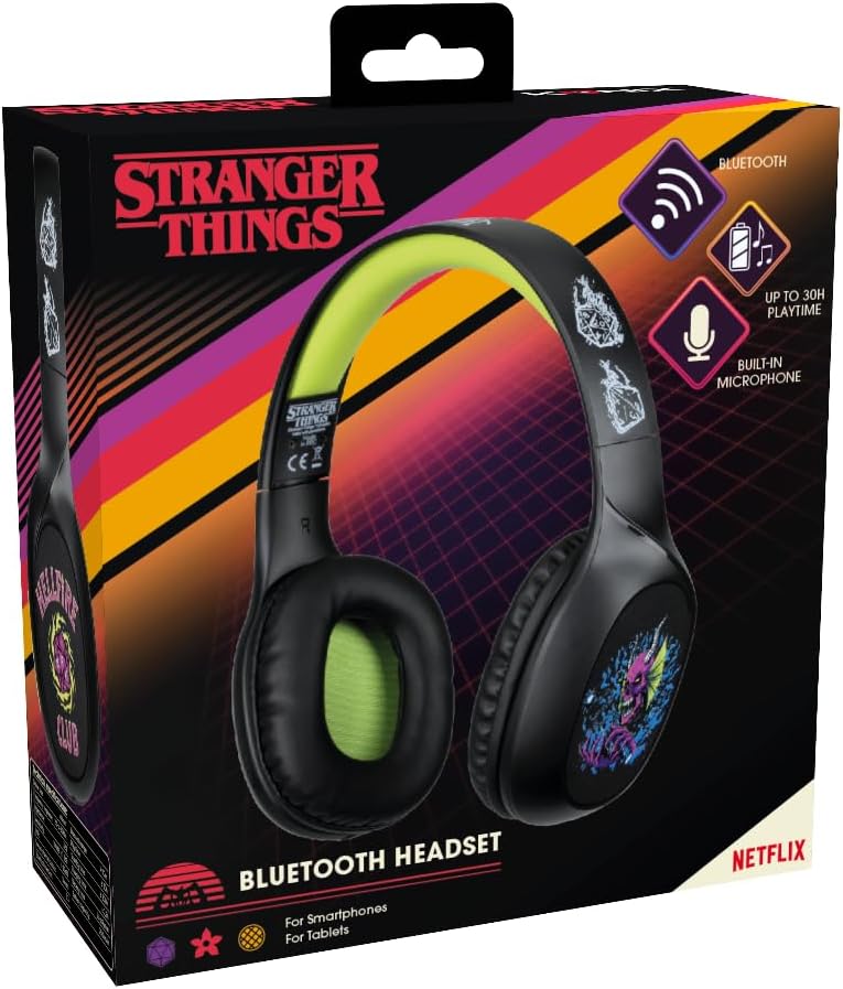 Konix Stranger Things On-Ear-Kopfhörer kabellos Bluetooth 5.3 PC, Smartphones, Tablets - Mikrofon -
