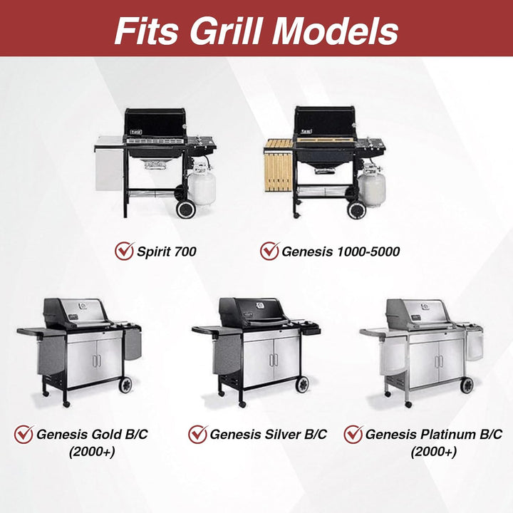 7639 Edelstahl Grillrost für Weber Spirit 300 Series, E310 320 S310 S320 (mit Vorderen Bedienknöpfen