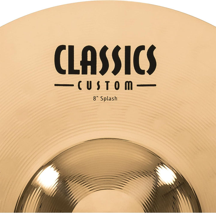 Meinl Cymbals Classics Custom Brilliant Splash 8 Zoll (Video) Schlagzeug Becken (20,32cm) B12 Bronze