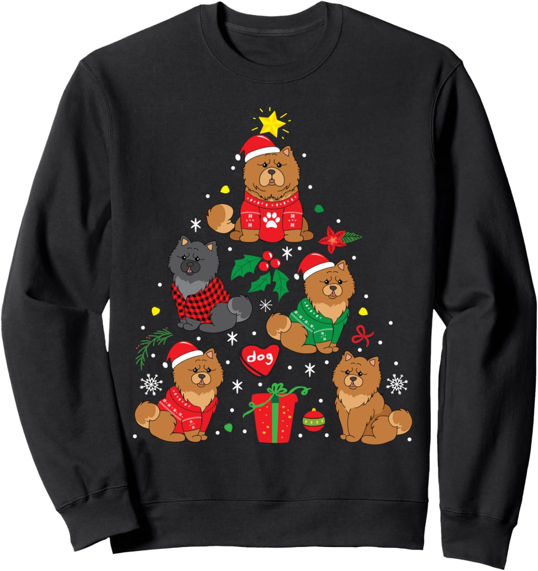 Chow Chow Weihnachten Hundebaum Lustiges Geschenk Sweatshirt