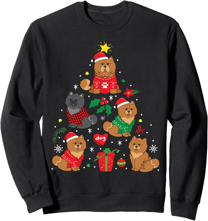 Chow Chow Weihnachten Hundebaum Lustiges Geschenk Sweatshirt