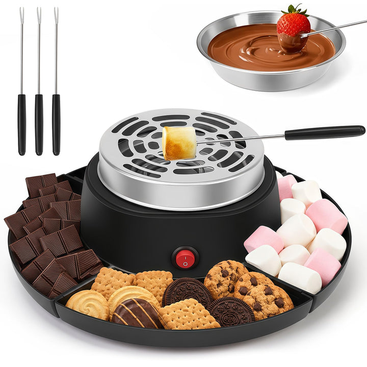 2-in-1 Elektrisches Smores Maker &amp; Schokoladenfondue Set