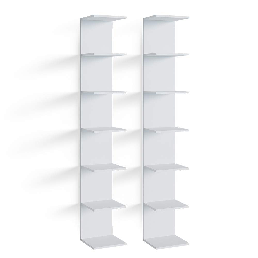 Vicco Wandregal Paolo, Schwarz, 30 x 190 cm 2er Set