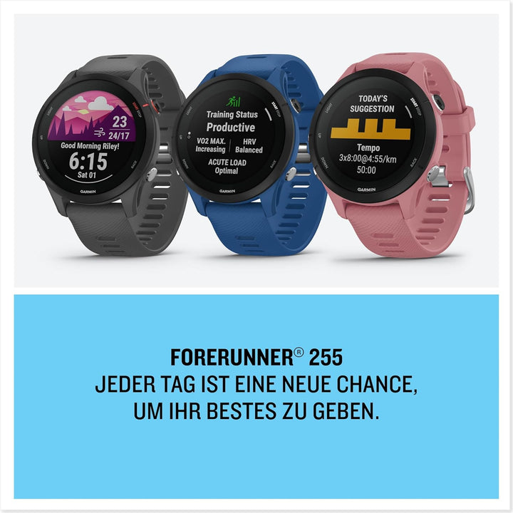 Garmin Forerunner 255 – GPS-Laufuhr mit individuellen Trainingsplänen, speziellen Lauffunktionen und