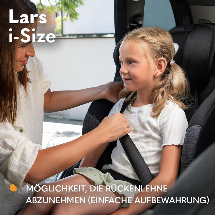 LIONELO LARS i-Size Kinderautositz 100–150 cm, Gruppe 2 3, Seitenschutz 10 Grad, Kopfstützenverstell