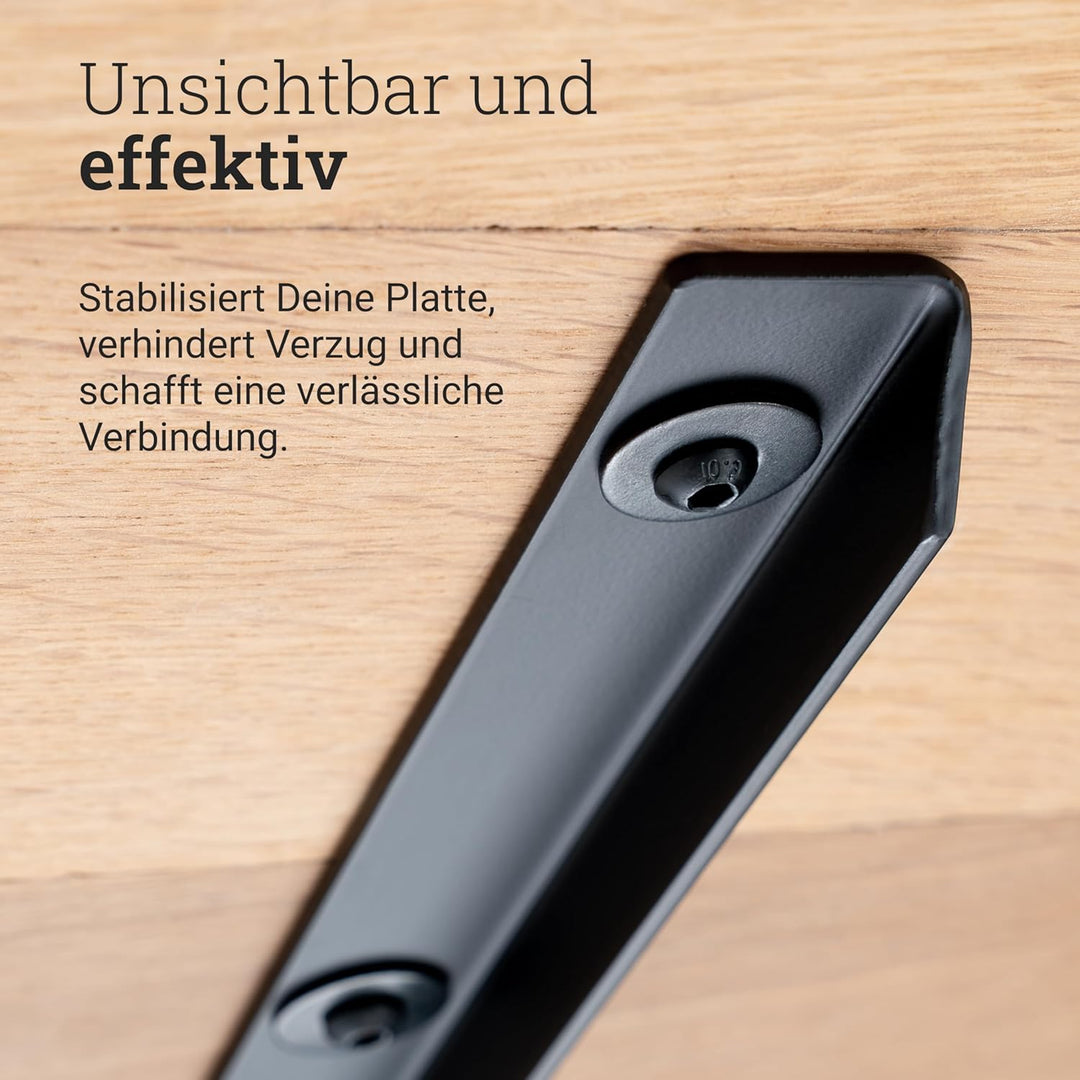 Natural Goods Berlin 3x Gratleiste L-FORM - Stahlprofil 70 cm - L Profil Schwarz - Massiver Unterzug