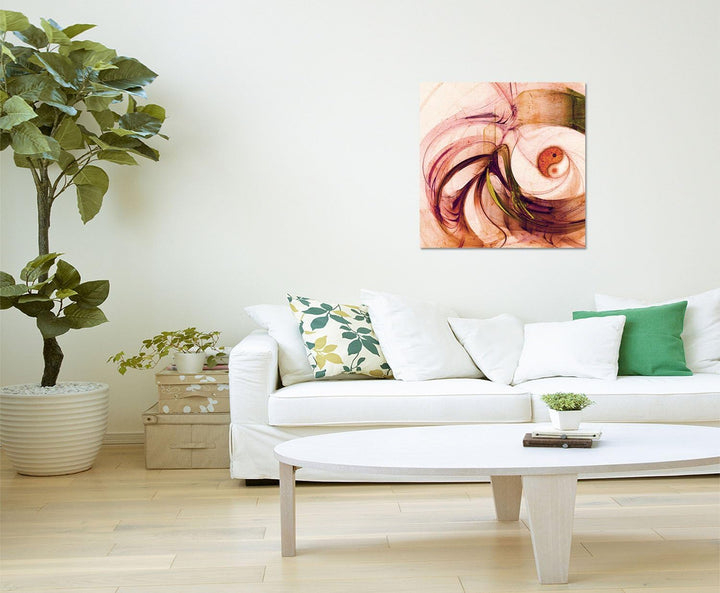 Paul Sinus Art Yin und Yan - Abstrakt324_60x60cm Bild auf Leinwand Energie Gleichgewicht Abstraktes