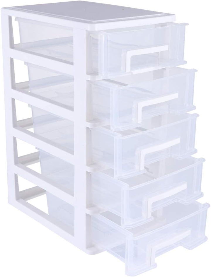 Zerodeko Kunststoff- Schubladen- Schrank Multifunktionale Fünf- Layer- Lagerschrank Tragbare Aufbewa