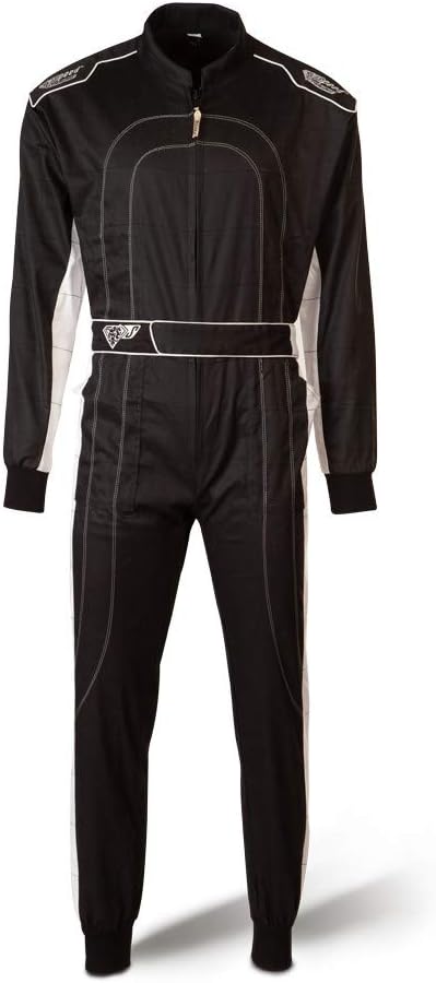 Speed Kartoverall Schwarz/weiss - Denver HS-2 Modell 2018 Racewear (110 Kindergrösse)