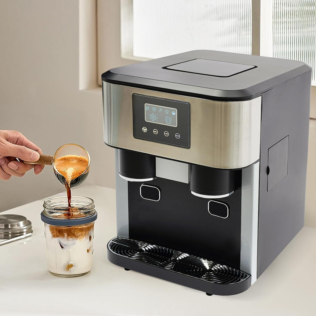 3-in-1 Eiszubereiter - Eiskubermaschine für Gehacktes Eis und Eiswürfel, 10-15 kg Eis pro Tag in 8-1