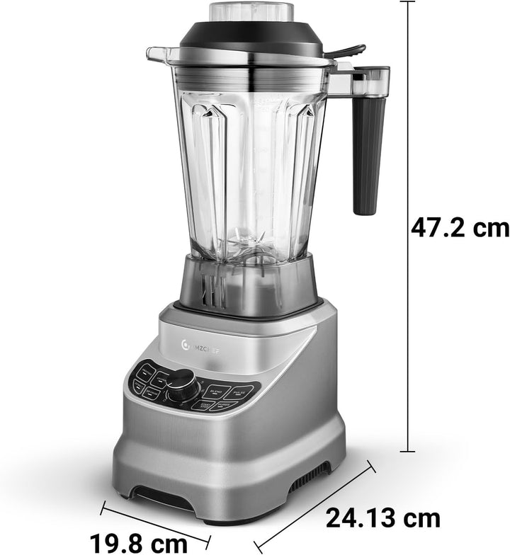 AMZCHEF Standmixer 1800 Watt | 1.85L Mixer Hochleistungsmixer | Blender mit 8 Einstellbaren Geschwin