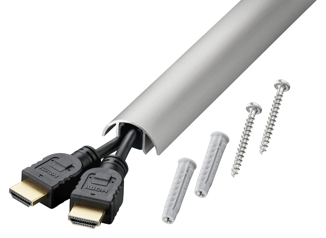 Mini Design Aluminium Kabelkanal für z.B. Lautsprecher - 30mm breit von ALUNOV (Länge: 100cm, Weiss