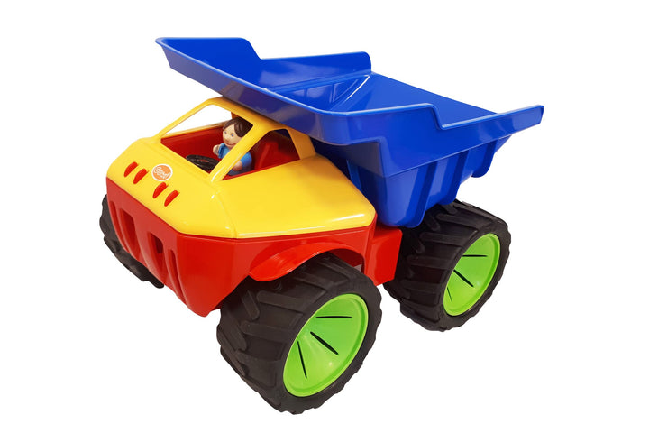GOWI Giant Truck Kinderfahrzeug, Kindertransporter (GOWI XL Truck Blau/Gelb), Gowi Xl Truck Blau/Gel
