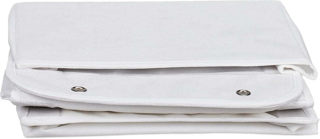 Relaxdays Hängeorganizer, 4 Fächer, Vlies Hängeaufbewahrung, weiss | Tür Organizer, Haken zum Einhän