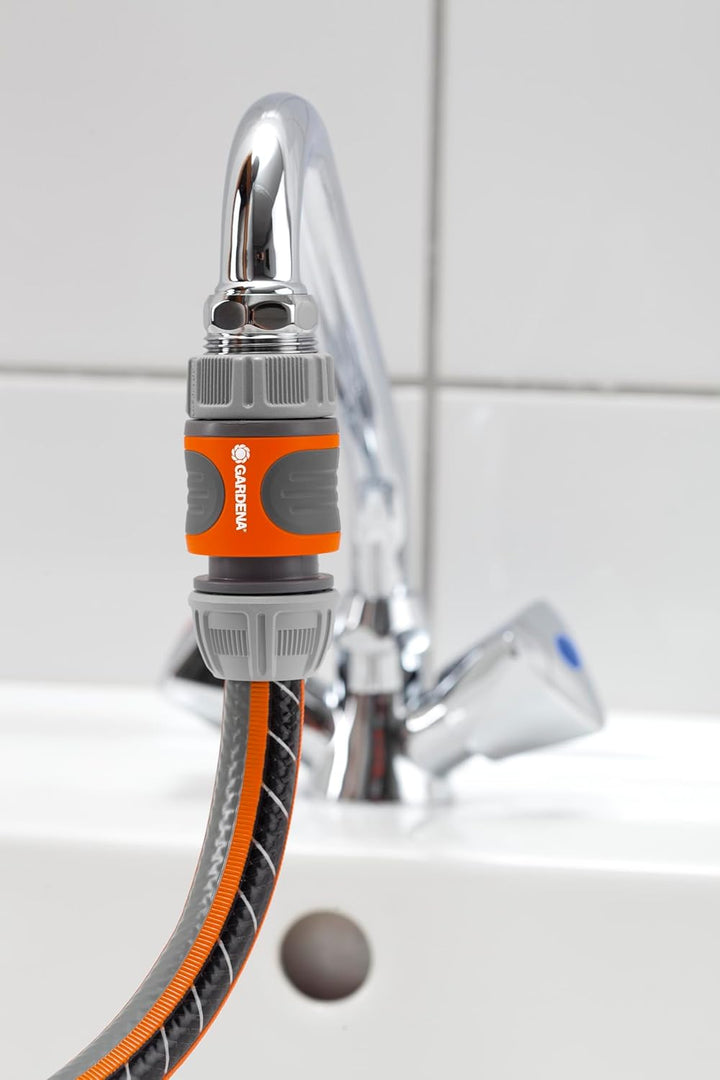 Gardena Schnellanschluss-Satz: Wasserhahnanschluss-Set für den schnellen Anschluss von 13 mm (1/2 Zo